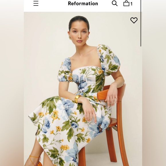 Reformation Marella Linen Dress SOLD OUT - Picture 3 of 4